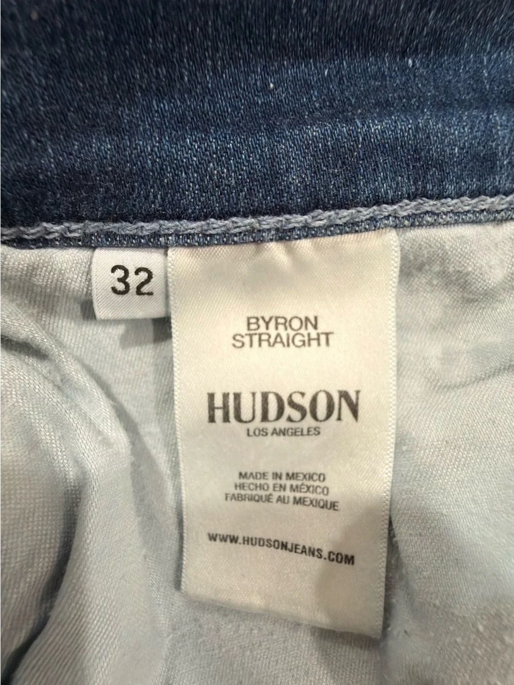 Hudson Byron Straight Men’s Jeans Size 32 Light Wash NWT